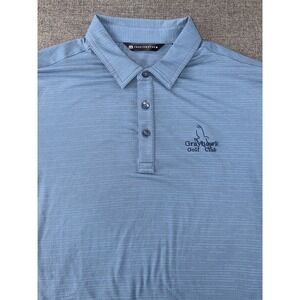 TravisMathew Grayhawk Golf Club Polo Shirt Men's Medium Blue Performance Golf